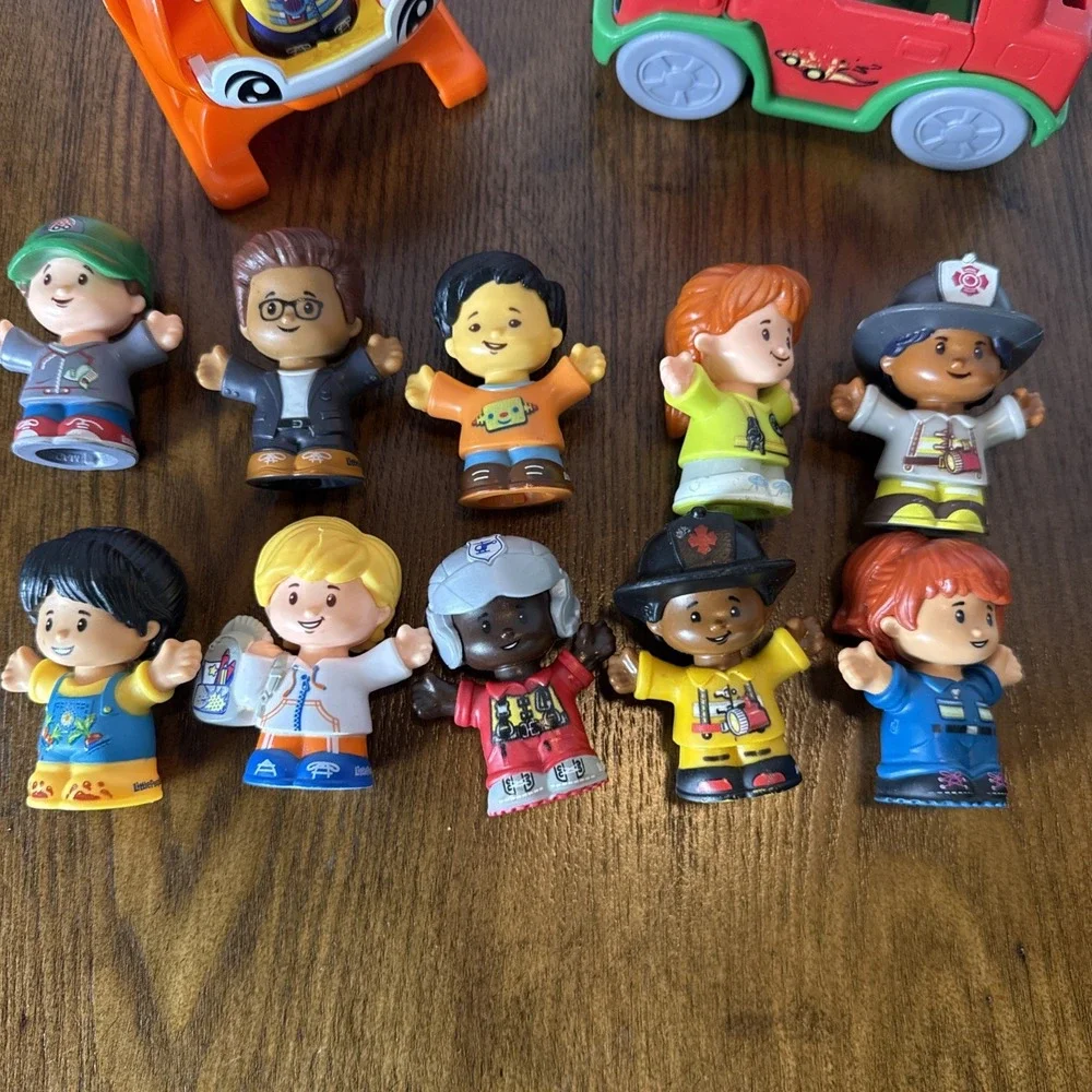 Fisher Price Little People Community Figures 11 LP Helicopter & Truck
